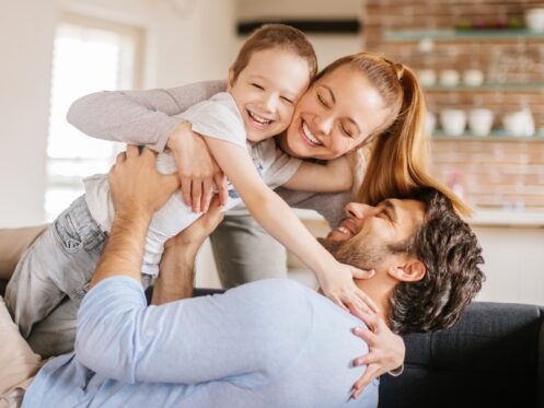 Family in Home After Indoor Air Quality Service in Sioux City, SD